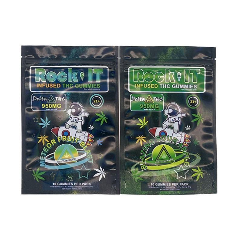 Rock IT THC-Infused Gummies Mylar Bags 950mg